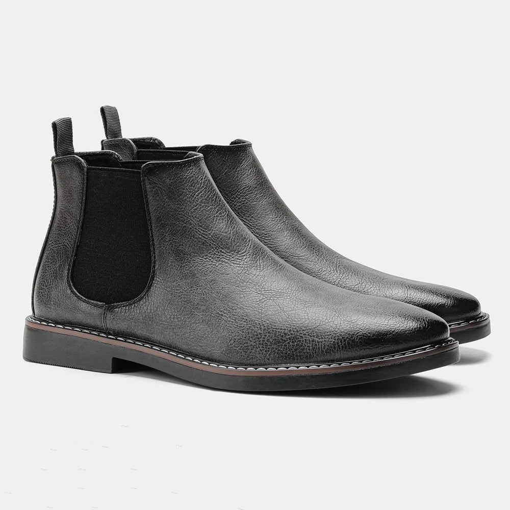 GAEL - Botines Chelsea de piel con paneles elásticos laterales y acabado atemporal™