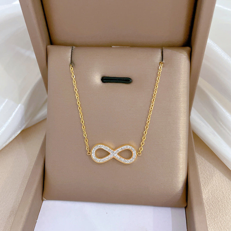 ADELINA - Collar con símbolo de infinito liso en baño de oro™