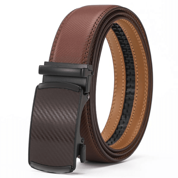✨️Idéal pour la fête des pères🎁 Ceinture à cliquet en cuir avec boucle réglable💼