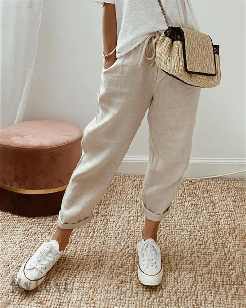 ⏳Limitiertes 50 % Rabatt⏰Lässige Baumwoll- und Leinenhosen für Damen👖