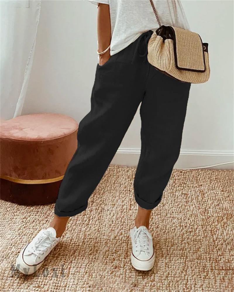 ⏳Limitiertes 50 % Rabatt⏰Lässige Baumwoll- und Leinenhosen für Damen👖