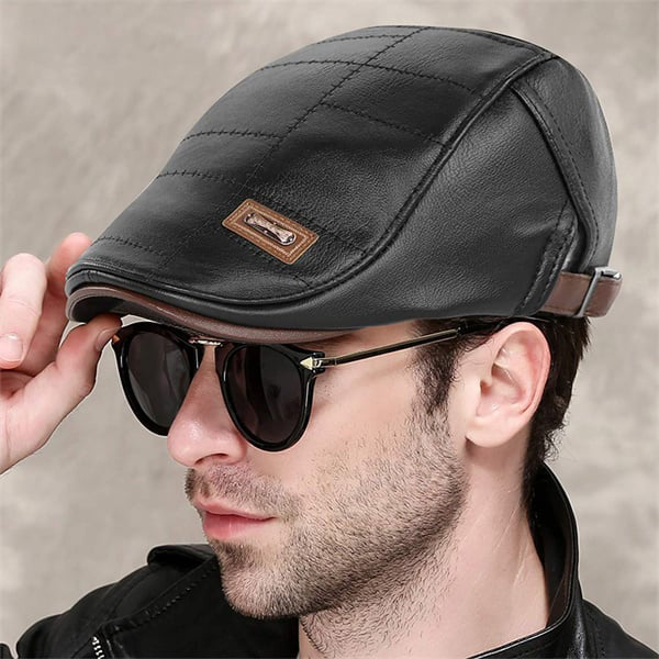 Vente chaude de vacances à 50 % de réduction - Béret en cuir nouvelle mode