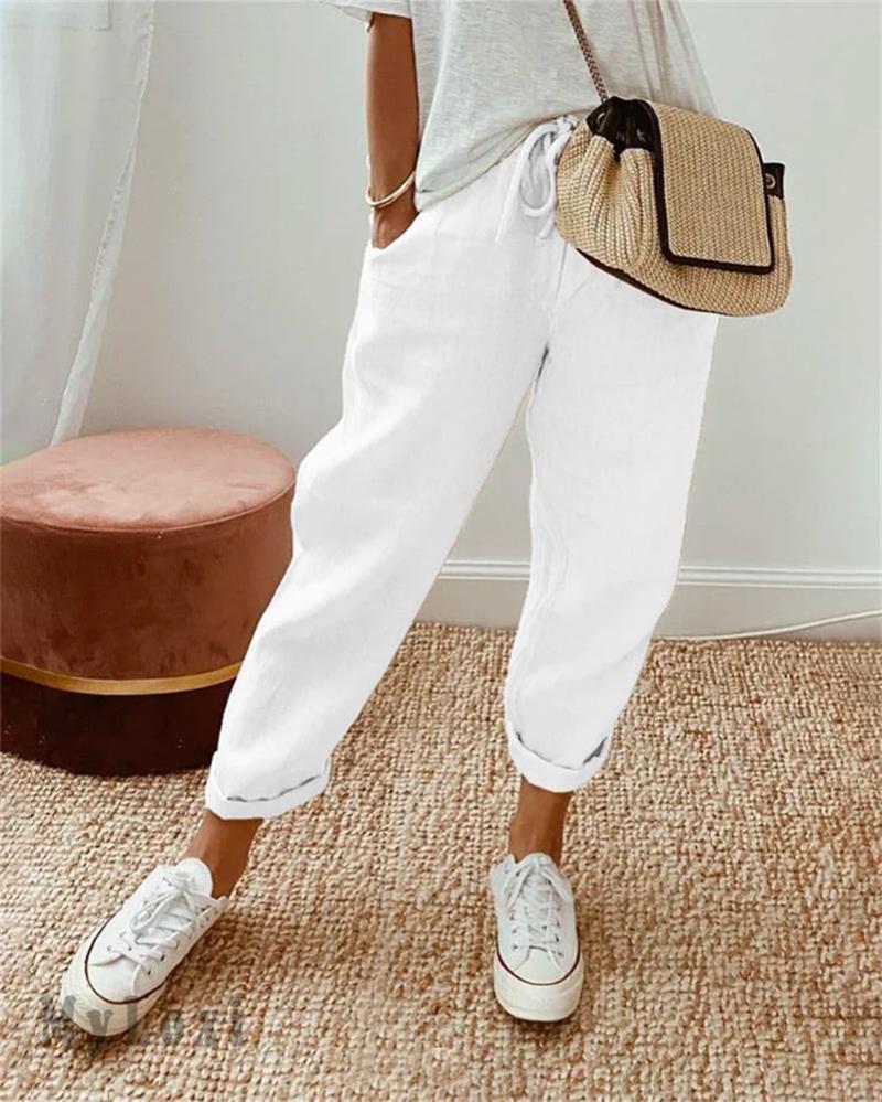 ⏳Limitiertes 50 % Rabatt⏰Lässige Baumwoll- und Leinenhosen für Damen👖