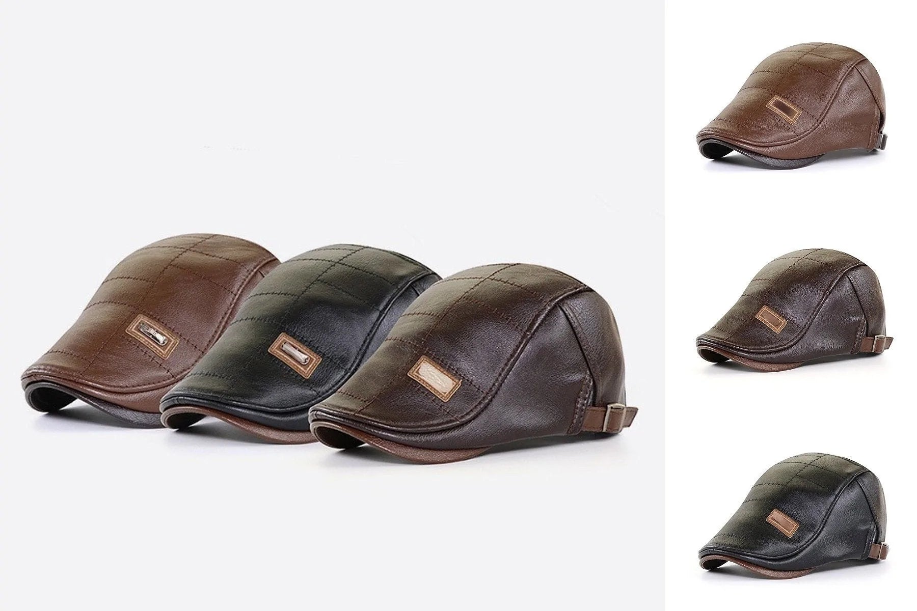 Vente chaude de vacances à 50 % de réduction - Béret en cuir nouvelle mode