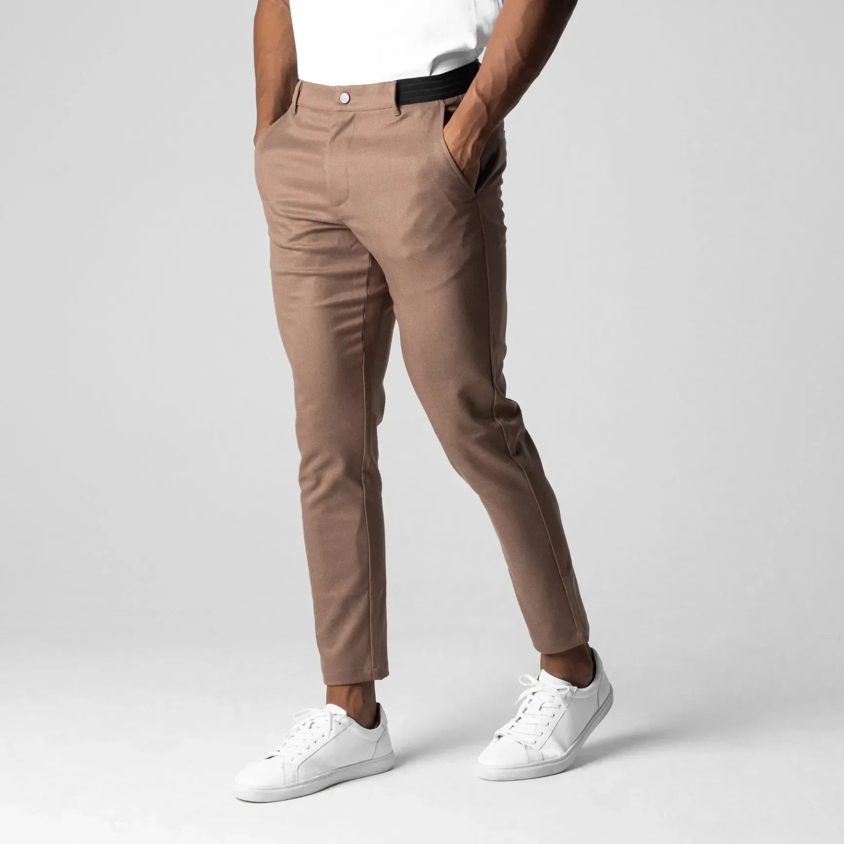BRUNO - Pantalones chinos elásticos de corte entallado y estilo sartorial™