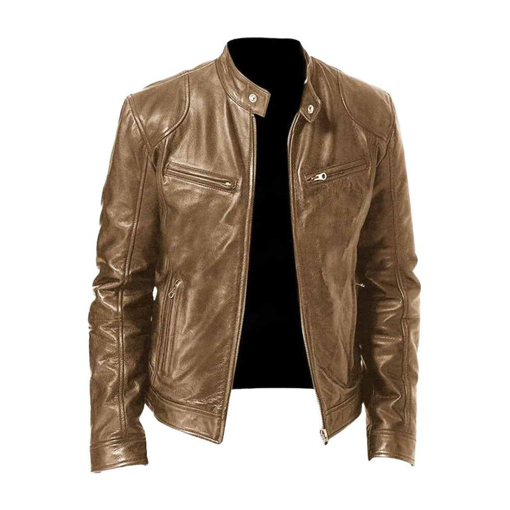 RAÚL - Chaqueta de efecto piel estilo biker con cuello tira™