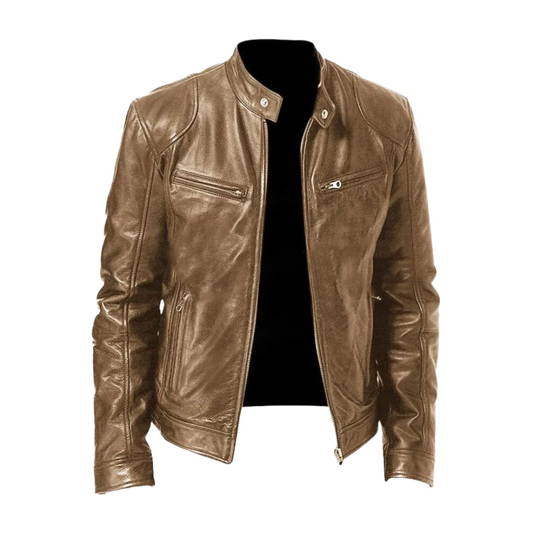 RAÚL - Chaqueta de efecto piel estilo biker con cuello tira™