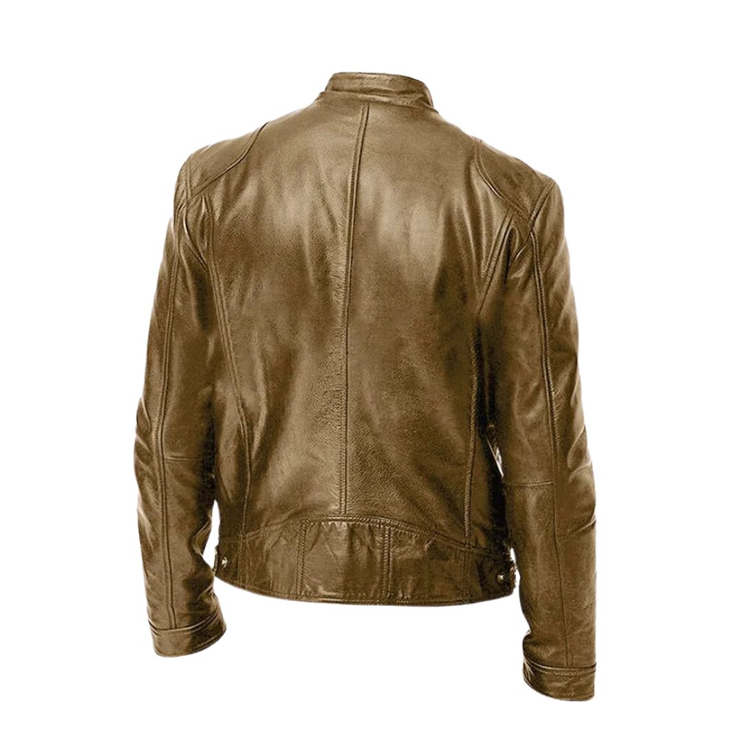 RAÚL - Chaqueta de efecto piel estilo biker con cuello tira™