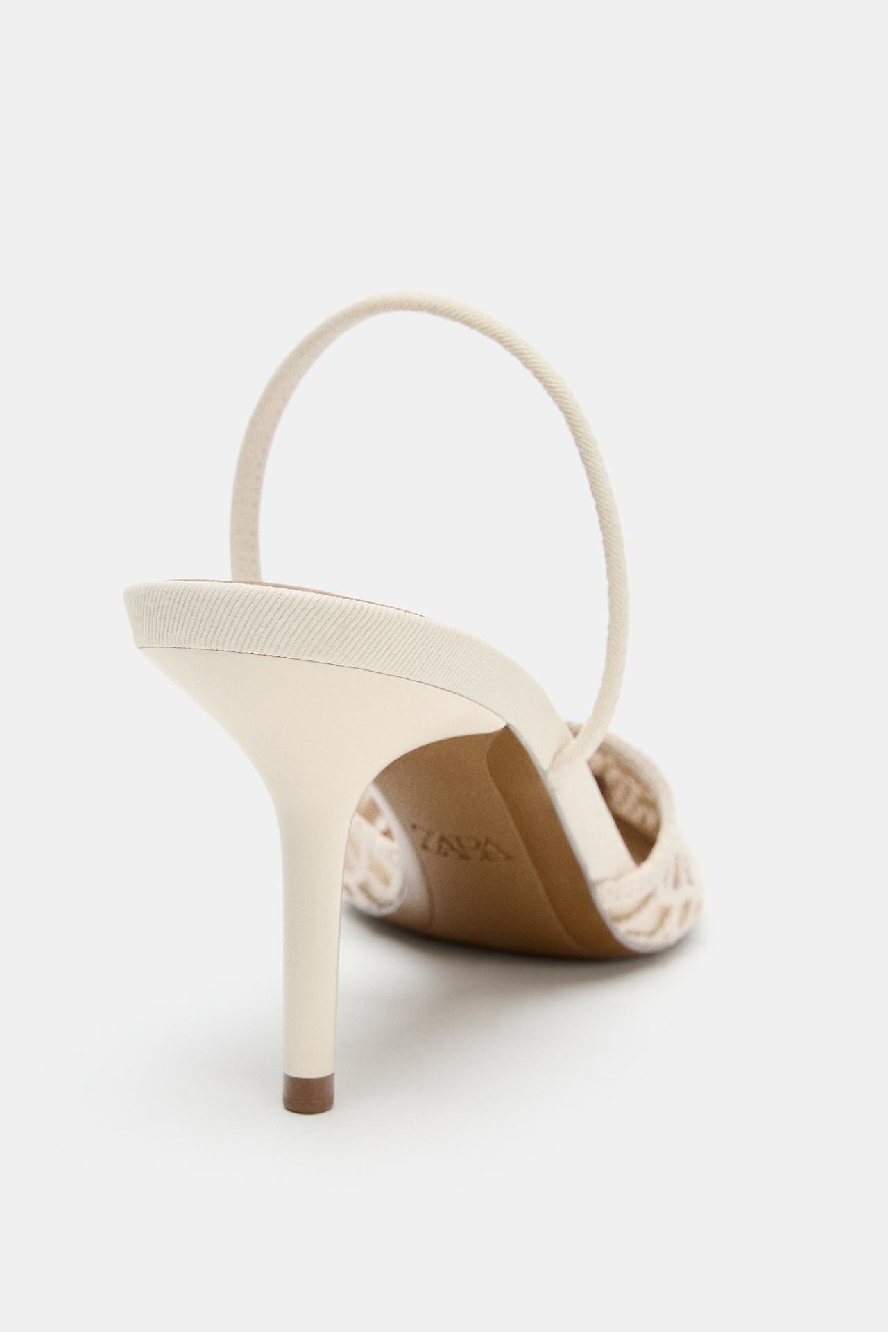 Exposito-Zapatos Destalonados de Efecto Croché