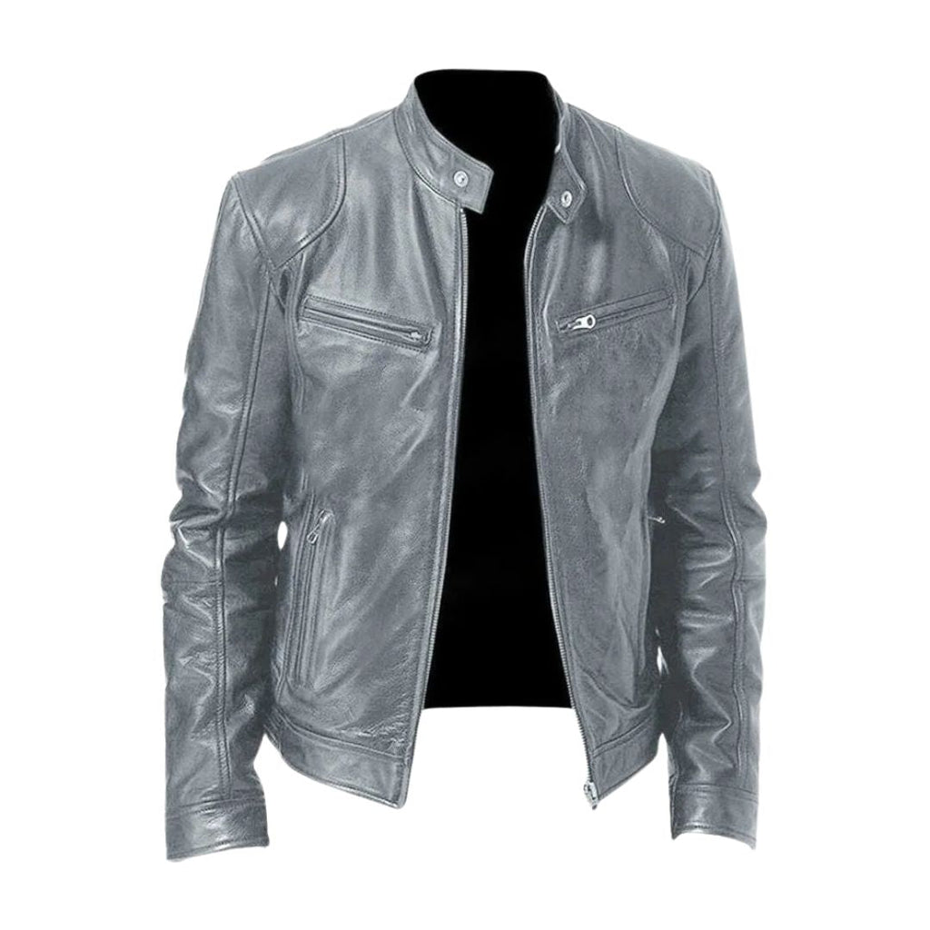 RAÚL - Chaqueta de efecto piel estilo biker con cuello tira™