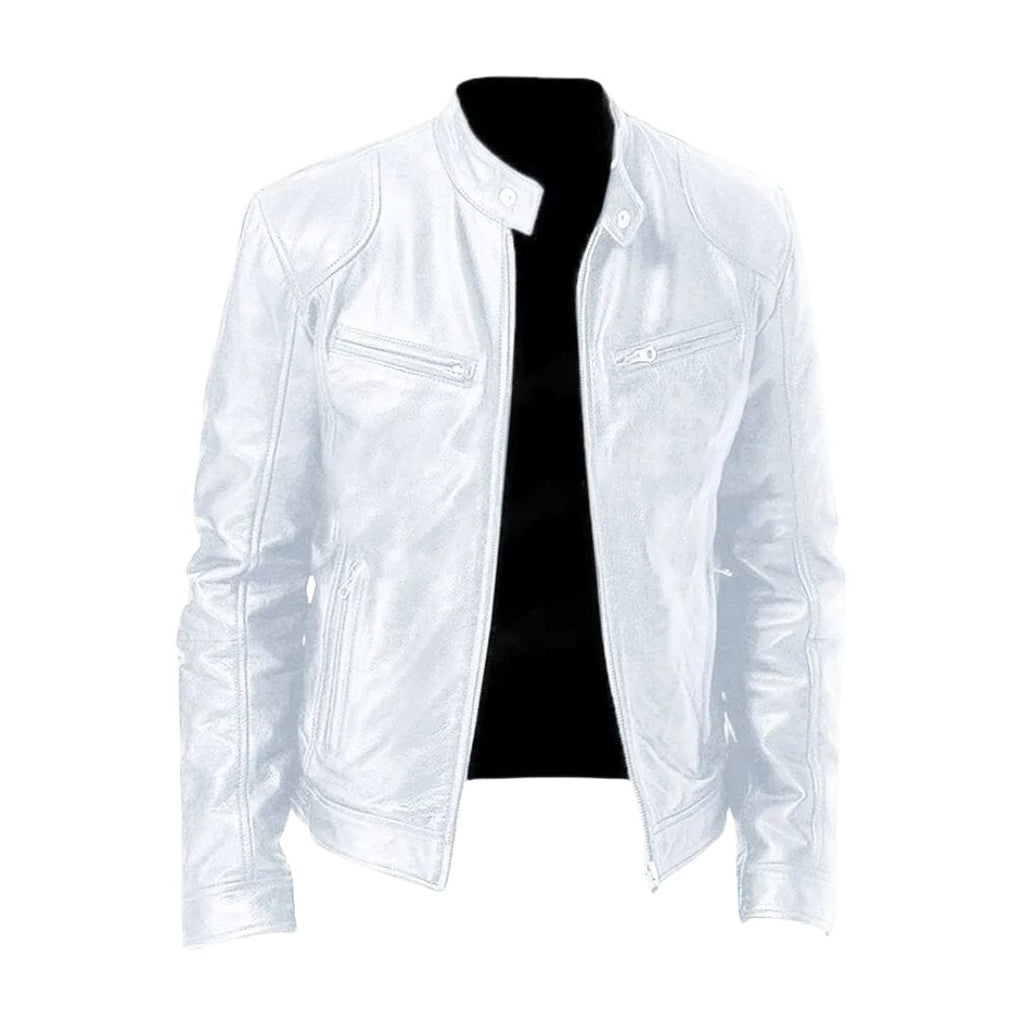 RAÚL - Chaqueta de efecto piel estilo biker con cuello tira™