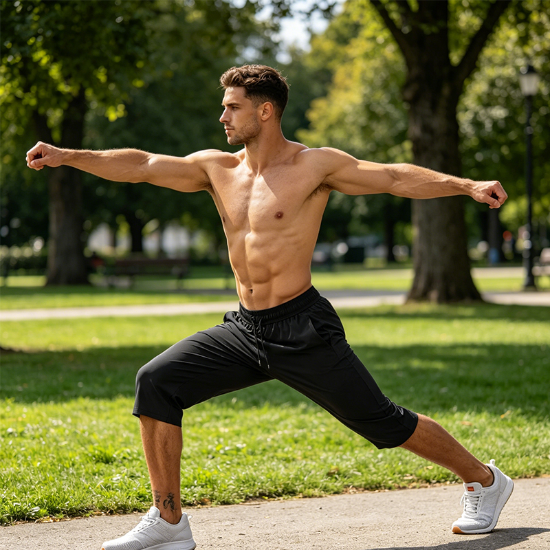 🩳 50% RABATT! 🏃‍♂️ Sport-Caprihose für Herren – Schnelltrocknend, elastisch & sichere Reißverschlusstaschen ✨