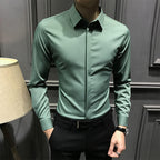🔥49% de réduction👔Chemise boutonnée infroissable pour hommes