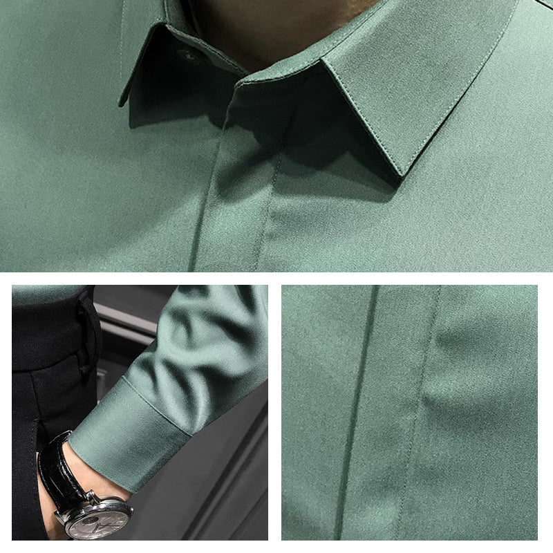 🔥49% de réduction👔Chemise boutonnée infroissable pour hommes