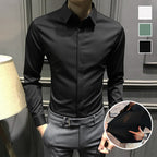 🔥49% de réduction👔Chemise boutonnée infroissable pour hommes