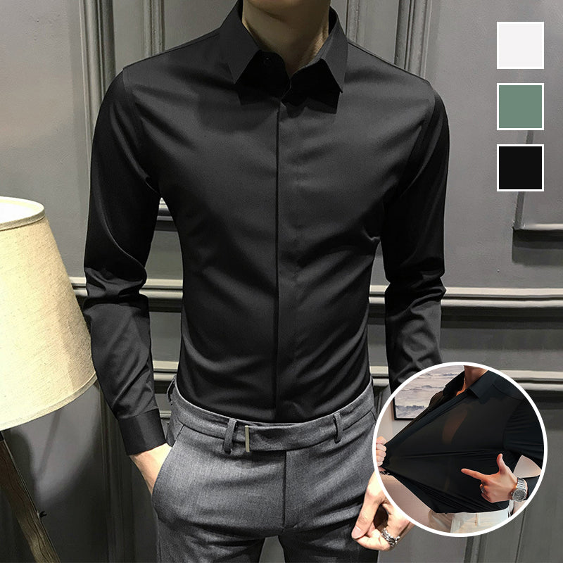 🔥49% de réduction👔Chemise boutonnée infroissable pour hommes