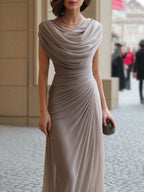 ISABEL - Vestido largo con cuello desbocado™