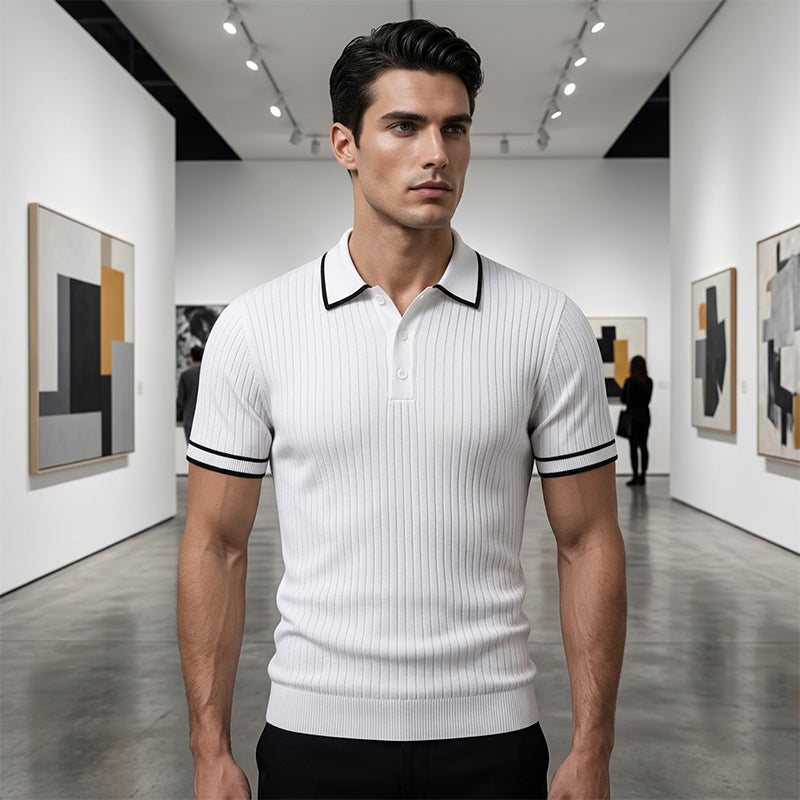 👕 50% RABATT! 🌞 Lässiges Sommer-Polohemd mit Kurzen Ärmeln – Atmungsaktive Baumwolle, Moderne Passform & Ideal Für Freizeit & Arbeit 💼