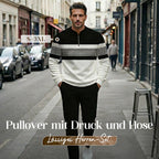 👕 50% RABATT! 🔥 Herren-Set mit Grafikprint – Pullover & Hose – Lässiger Streetstyle, Bequemer Stoff & Perfektes Match 👖