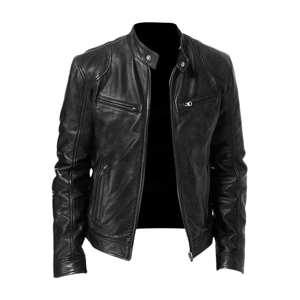 RAÚL - Chaqueta de efecto piel estilo biker con cuello tira™