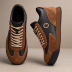 GAEL - Zapatillas de piel y ante estilo urbano con detalle de inicial y suela reforzada™