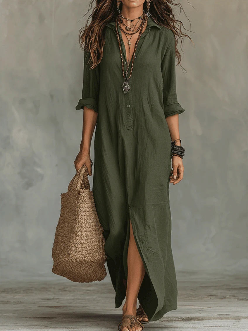 CARMEN - Vestido camisero largo™