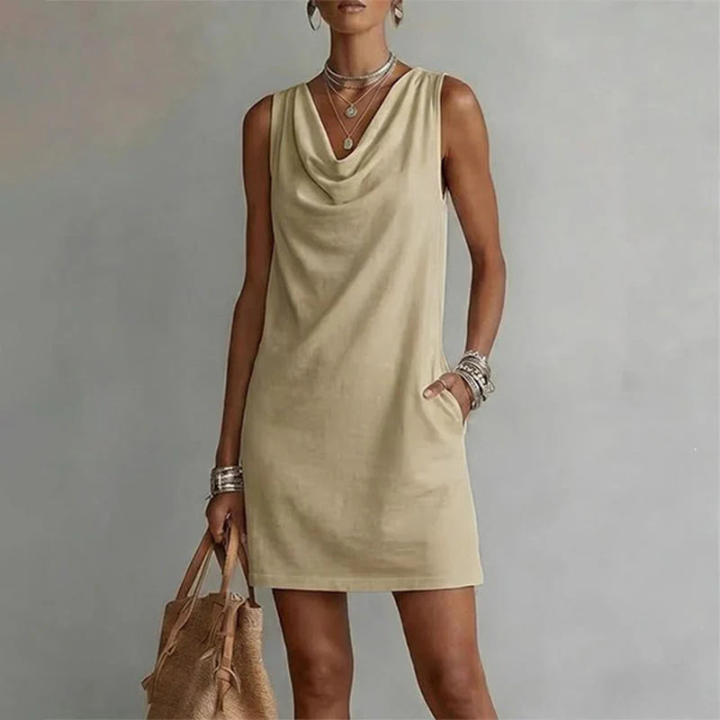 AITANA-Vestido Ajustado con Cuello Drapeado™