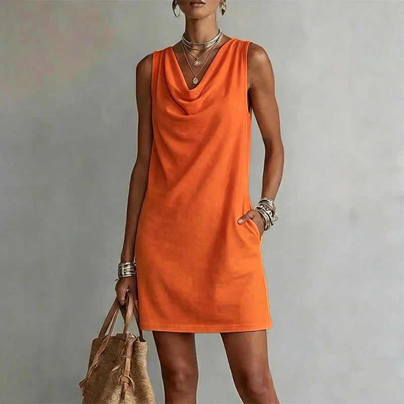 AITANA-Vestido Ajustado con Cuello Drapeado™