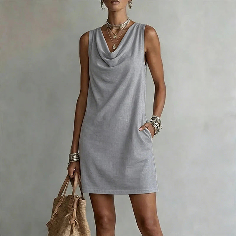 AITANA-Vestido Ajustado con Cuello Drapeado™