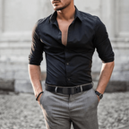 ✨️Idéal pour la fête des pères🎁 Ceinture à cliquet en cuir avec boucle réglable💼
