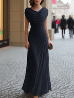 ISABEL - Vestido largo con cuello desbocado™