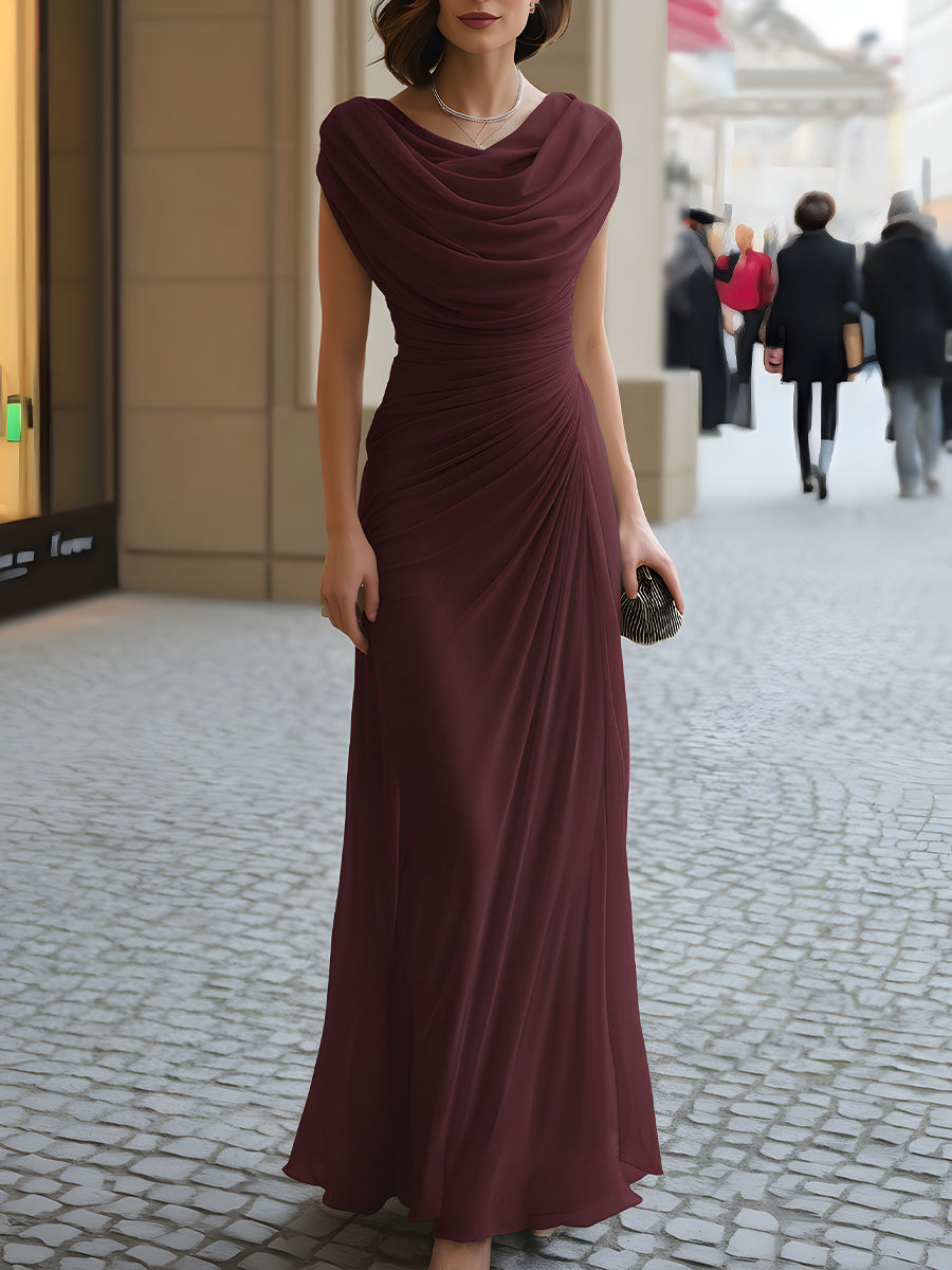 ISABEL - Vestido largo con cuello desbocado™