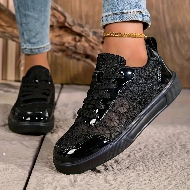 Lonneke | Elegante kanten sneakers