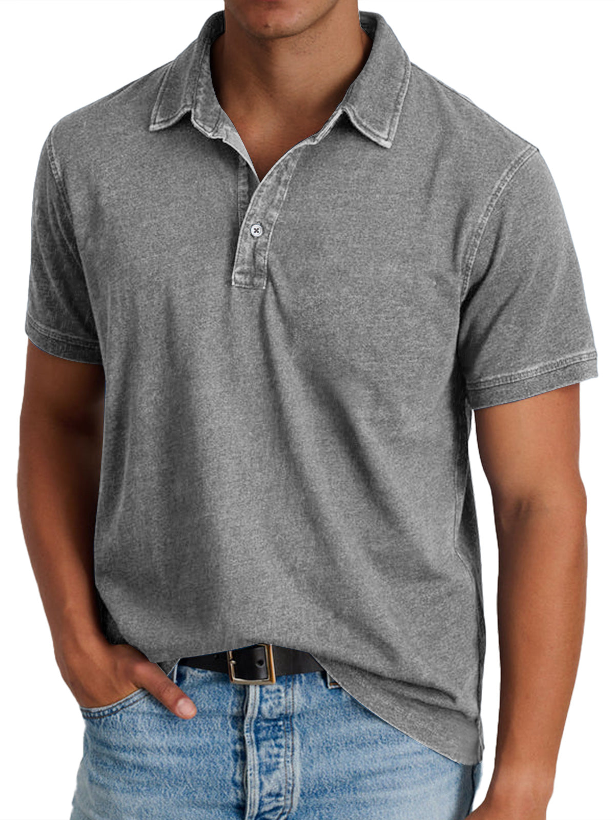 PABLO - Polo de manga corta con efecto lavado vintage™