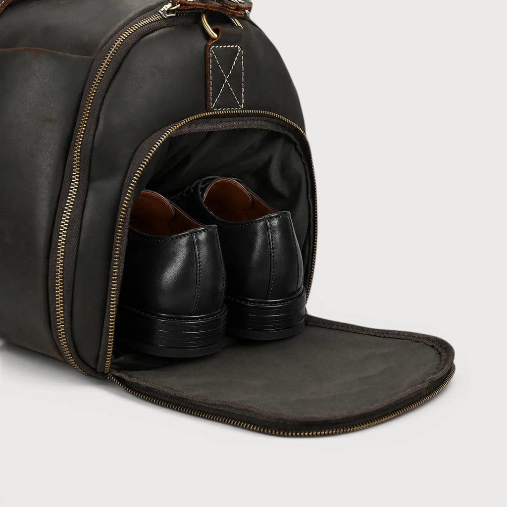 WILLY – Bolso Porta-Trajes Convertible en Cuero Premium (Ruedas)