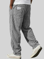 DAMIÁN - Pantalones de pana fluidos de corte ancho con cintura elástica™