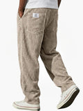 DAMIÁN - Pantalones de pana fluidos de corte ancho con cintura elástica™
