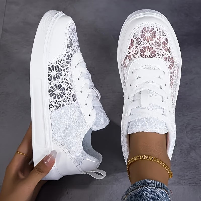 Lonneke | Elegante kanten sneakers