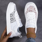 Lonneke | Elegante kanten sneakers