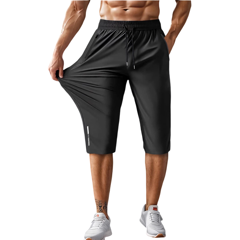 🩳 50% RABATT! 🏃‍♂️ Sport-Caprihose für Herren – Schnelltrocknend, elastisch & sichere Reißverschlusstaschen ✨
