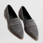 ELIA - Mocasín plano de ante suave con puntera estilizada y diseño ergonómico™