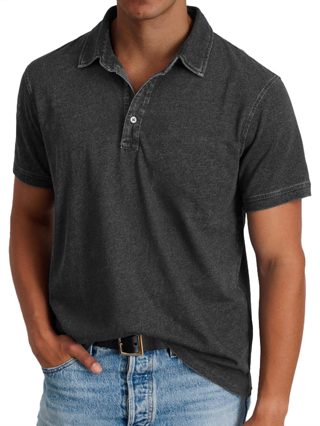 PABLO - Polo de manga corta con efecto lavado vintage™