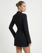 ISABEL - Minivestido estilo blazer de cuello perkins™