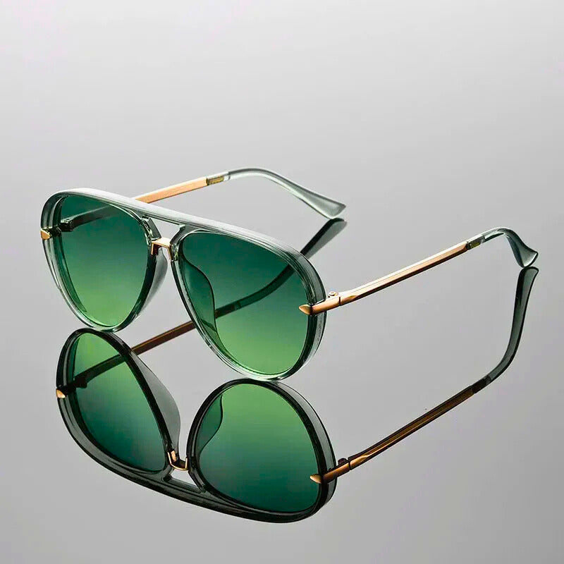MATEO - Gafas de sol de aviador con doble puente y lentes en degradado™