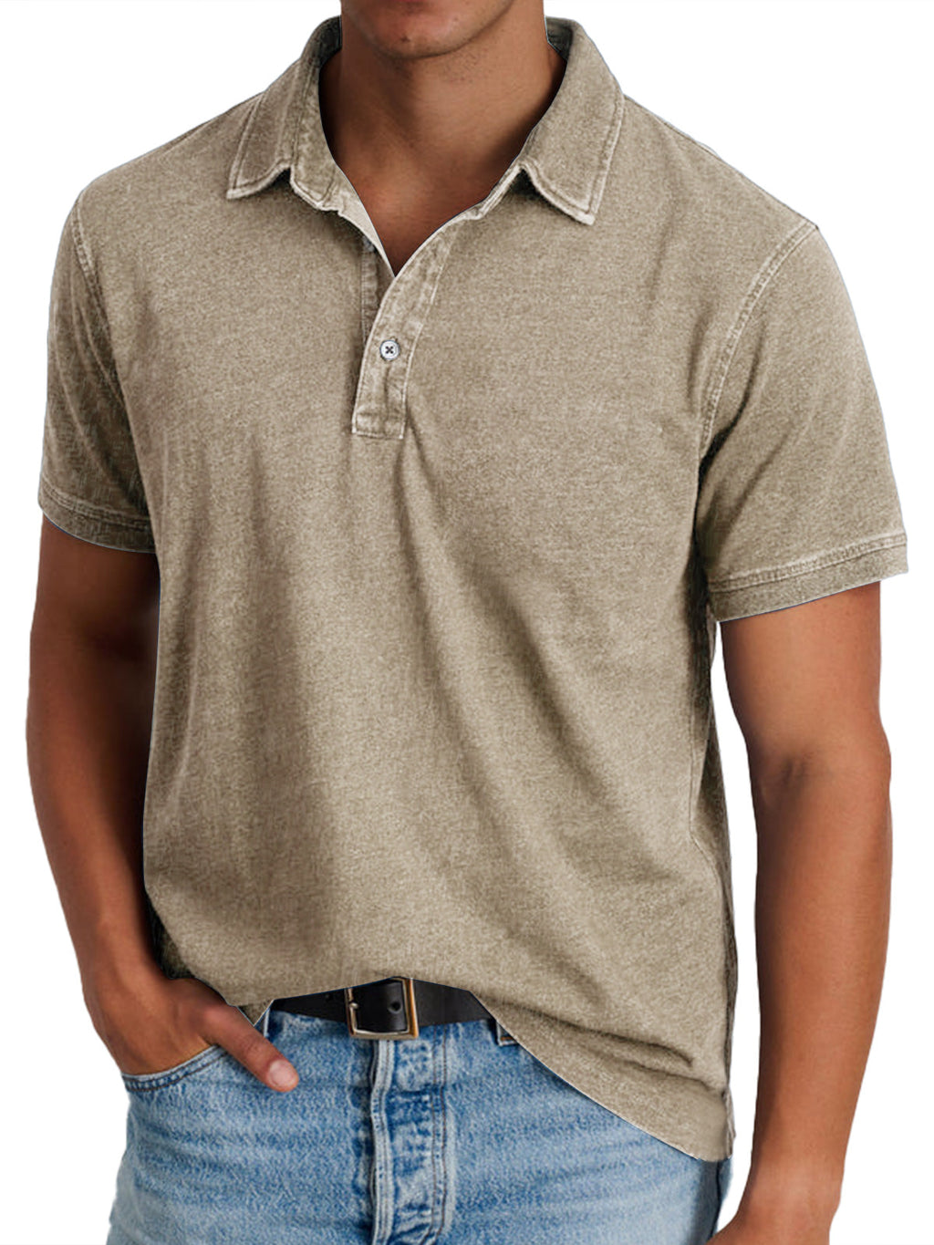 PABLO - Polo de manga corta con efecto lavado vintage™