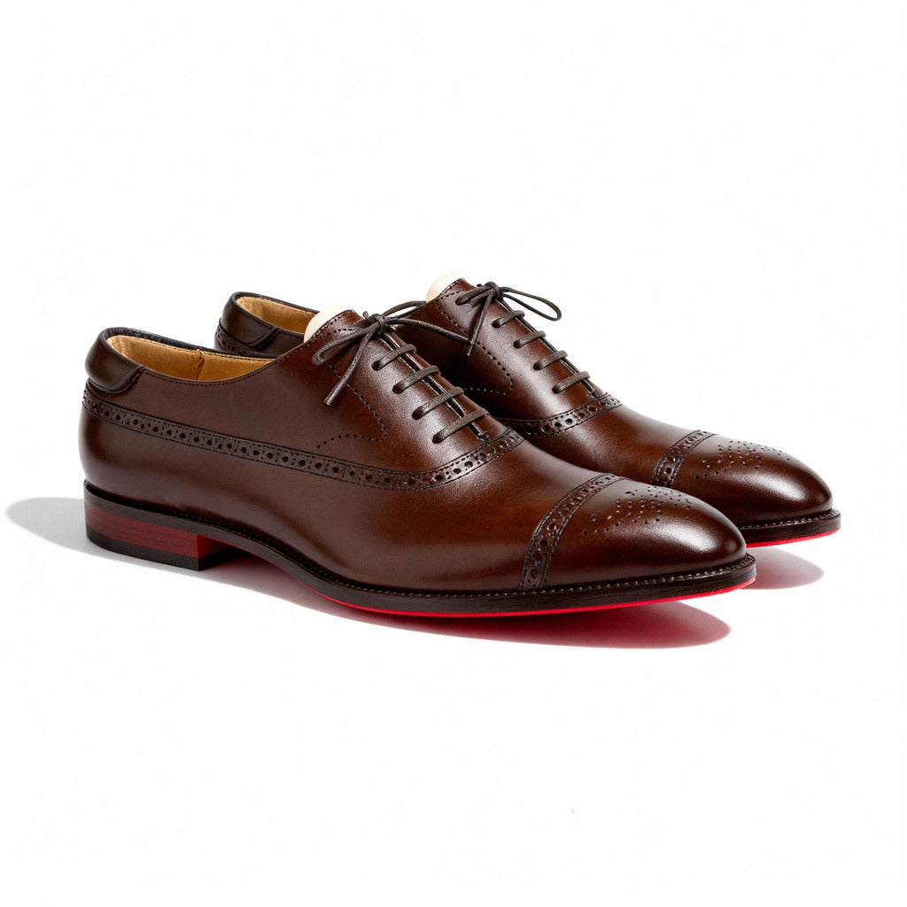 LORENZO - Zapatos Oxford de vestir con suela escarlata y acabado pulido™