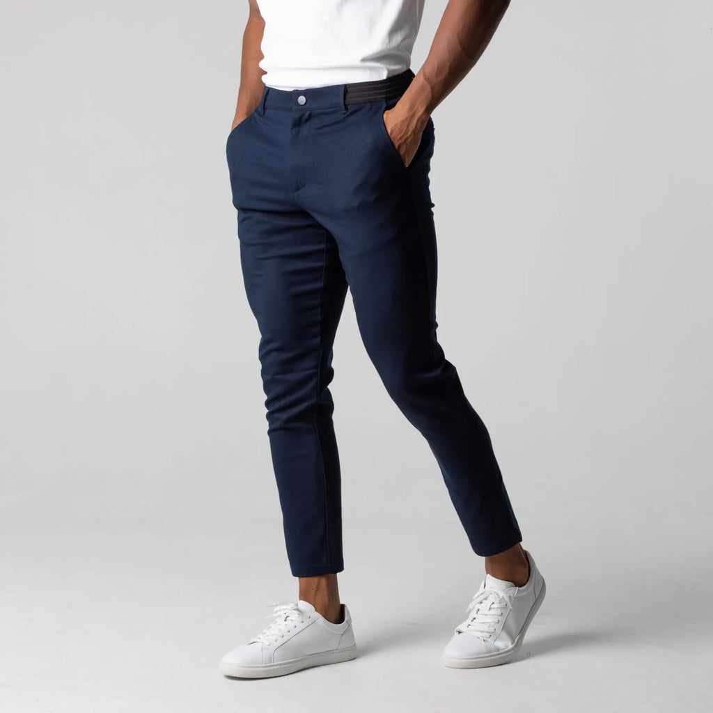 BRUNO - Pantalones chinos elásticos de corte entallado y estilo sartorial™