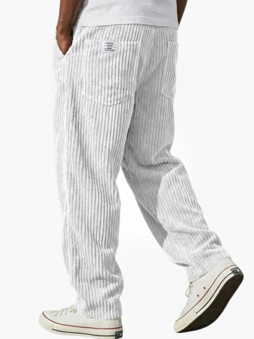 DAMIÁN - Pantalones de pana fluidos de corte ancho con cintura elástica™