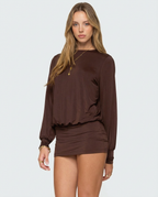 CANDELA - Minivestido de manga larga con espalda al aire™