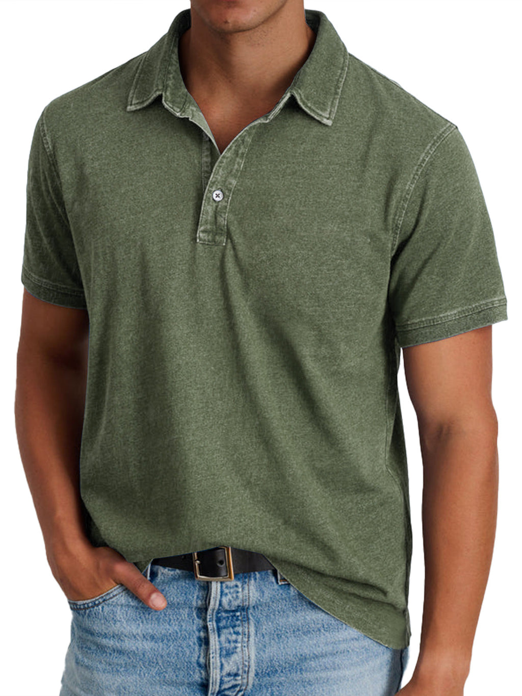 PABLO - Polo de manga corta con efecto lavado vintage™